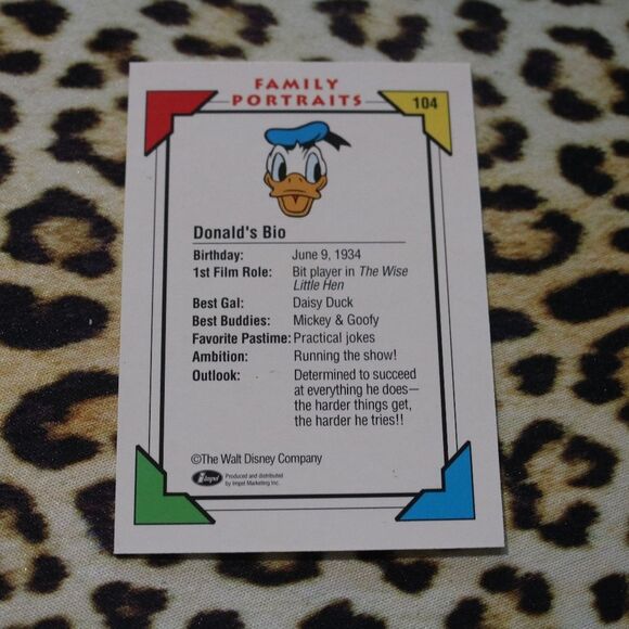 FP Donald #104 Disney Card - Picture 2 of 2